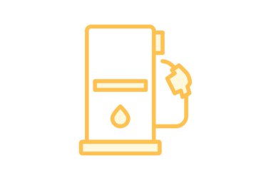 Yakıt istasyonu simgesi, istasyon, benzin, yakıt, yakıt, düzenlenebilir vektör, piksel mükemmel, illüstratör ai dosyası