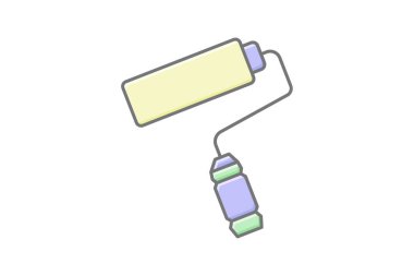 Wall Paint Roller simgesi, boya, silindir, resim, araç, düzenlenebilir vektör, piksel mükemmel, illüstratör ai dosyası