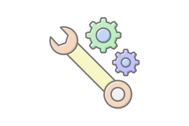 Anahtar simgesi, anahtar, araç, sıkıştır, gevşet, düzenlenebilir vektör, piksel mükemmel, illüstratör ai dosyası