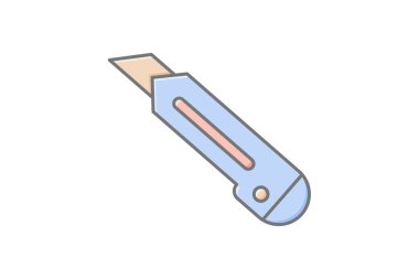 Kesici simgesi, araç, kesim, bıçak, keskin, düzenlenebilir vektör, piksel mükemmel, illüstratör ai dosyası