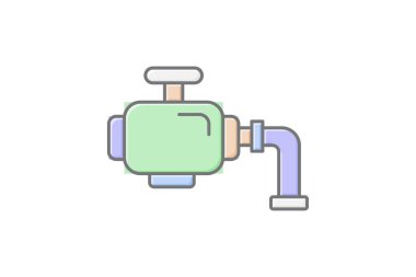 Tap simgesi, araç, su, musluk, valf, düzenlenebilir vektör, piksel mükemmel, illüstratör ai dosyası