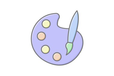 Simge, resim, boya, çizim, fırça, düzenlenebilir vektör, piksel mükemmel, illüstratör ai dosyası