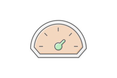 Hız göstergesi simgesi, hız, ölçü, enstrüman, ölçü, düzenlenebilir vektör, piksel mükemmel, illüstratör ai dosyası