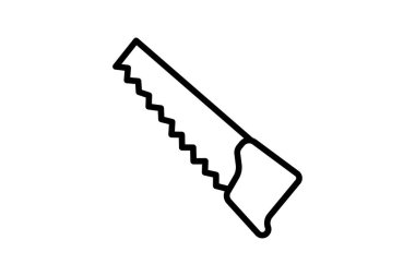 El Testere simgesi, testere, araç, kesim, marangozluk, düzenlenebilir vektör, piksel mükemmel, illüstratör ai dosyası