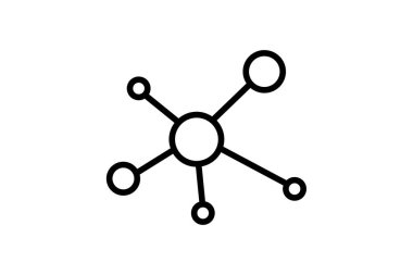 Moleküller simgesi, bilim, kimya, biyoloji, yapı, düzenlenebilir vektör, piksel mükemmel, illüstratör ai dosyası