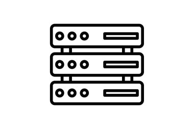 Sunucu simgesi, sunucu, teknoloji, ağ, veri, düzenlenebilir vektör, piksel mükemmel, illüstratör ai dosyası