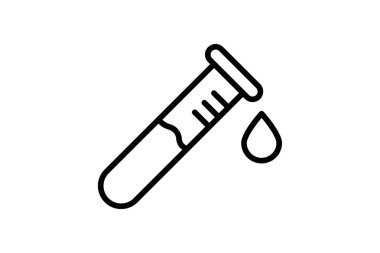 Tüp simgesi, test tüpü, tüp, laboratuvar, bilim, düzenlenebilir vektör, piksel mükemmel, illüstratör ai dosyası