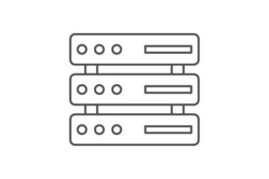 Sunucu simgesi, sunucu, teknoloji, ağ, veri, düzenlenebilir vektör, piksel mükemmel, illüstratör ai dosyası