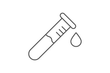 Tüp simgesi, test tüpü, tüp, laboratuvar, bilim, düzenlenebilir vektör, piksel mükemmel, illüstratör ai dosyası