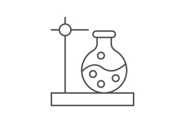 Deney Beaker simgesi, deney kabı, deney, bilim, laboratuvar, düzenlenebilir vektör, piksel mükemmel, illüstratör ai dosyası