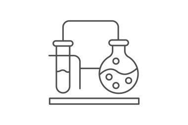 Laboratuvar Deney simgesi, deney, bilim, araştırma, çalışma, düzenlenebilir vektör, piksel mükemmel, illüstratör ai dosyası