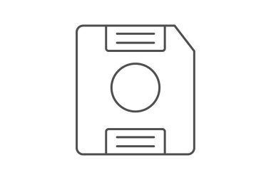 Disket simgesi, disk, depolama, veri, eskimiş, düzenlenebilir vektör, piksel mükemmel, illüstratör ai dosyası