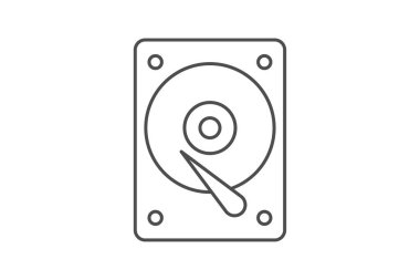 Disk simgesi, disk, depolama, veri, bilgisayar, düzenlenebilir vektör, piksel mükemmel, illüstratör ai dosyası