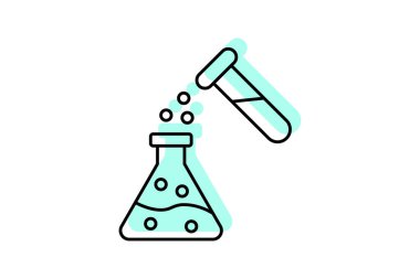 Kimyasal Deney simgesi, deney, bilim, laboratuvar, araştırma, düzenlenebilir vektör, piksel mükemmel, illüstratör ai dosyası