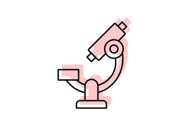 mikroskop simgesi, bilim, laboratuvar, büyütme, araştırma, düzenlenebilir vektör, piksel mükemmel, illüstratör ai dosyası