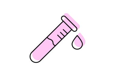 Tüp simgesi, test tüpü, tüp, laboratuvar, bilim, düzenlenebilir vektör, piksel mükemmel, illüstratör ai dosyası