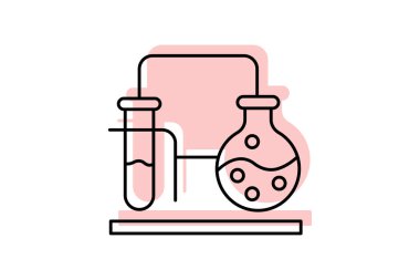 Laboratuvar Deney simgesi, deney, bilim, araştırma, çalışma, düzenlenebilir vektör, piksel mükemmel, illüstratör ai dosyası