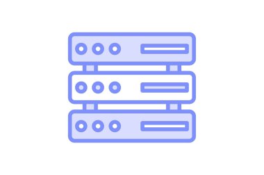 Sunucu simgesi, sunucu, teknoloji, ağ, veri, düzenlenebilir vektör, piksel mükemmel, illüstratör ai dosyası