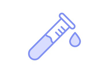 Tüp simgesi, test tüpü, tüp, laboratuvar, bilim, düzenlenebilir vektör, piksel mükemmel, illüstratör ai dosyası