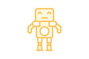 Robot simgesi, makine, teknoloji, ai, yapay zeka, düzenlenebilir vektör, piksel mükemmel, illüstratör ai dosyası