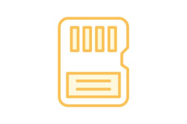 Bellek Kart simgesi, kart, depolama, veri, dijital, düzenlenebilir vektör, piksel mükemmel, illüstratör ai dosyası