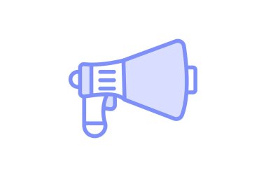 Megafon simgesi, hoparlör, ses, yükseltme, duyuru, düzenlenebilir vektör, piksel mükemmel, illüstratör ai dosyası