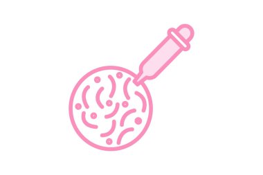 Bakteri testi simgesi, bakteri, test, test, laboratuvar, düzenlenebilir vektör, piksel mükemmel, illüstratör ai dosyası