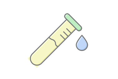 Tüp simgesi, test tüpü, tüp, laboratuvar, bilim, düzenlenebilir vektör, piksel mükemmel, illüstratör ai dosyası