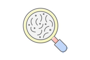 Mikrop simgesi, bakteri, mikroorganizma, virüs, hastalık, düzenlenebilir vektör, piksel mükemmel, illüstratör ai dosyası