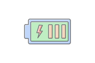 Pil simgesi, güç, enerji, şarj, hücre, düzenlenebilir vektör, piksel mükemmel, illüstratör ai dosyası