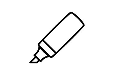 Güzellik Vurgulayıcıları simgesi, fosforlu kalemler, makyaj, yüz, parlaklık, düzenlenebilir vektör, piksel mükemmel, illüstratör ai dosyası