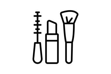 Güzellik Araçları simgesi, araçlar, makyaj, uygulama, aksesuarlar, düzenlenebilir vektör, piksel mükemmel, illüstratör ai dosyası