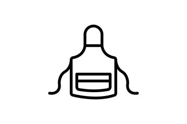 Önlük simgesi, mutfak, aşçı, aşçı, giysi, düzenlenebilir vektör, piksel mükemmel, illüstratör ai dosyası