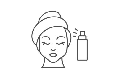 Güzellik Yapıcı simgesi, cilt bakımı, cilt bakımı, yüz bakımı, güzellik, düzenlenebilir vektör, piksel mükemmel, illüstratör ai dosyası