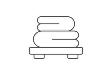 Güzellik Havlusu simgesi, havlu, spa, banyo, yumuşak, düzenlenebilir vektör, piksel mükemmel, illüstratör ai dosyası