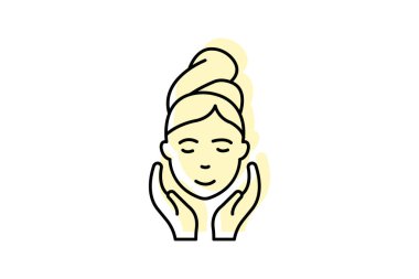 Güzellik bakımı simgesi, bakım, cilt bakımı, sağlık, rutin, düzenlenebilir vektör, piksel mükemmel, illüstratör ai dosyası