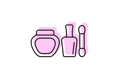 Güzellik Kozmetik ikonu, kozmetik, makyaj, cilt bakımı, güzellik, düzenlenebilir vektör, piksel mükemmel, illüstratör ai dosyası