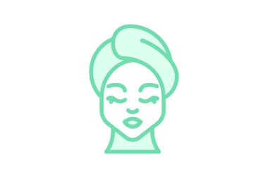 Güzellik Maskeleri simgesi, maskeler, cilt bakımı, yüz, güzellik, düzenlenebilir vektör, piksel mükemmel, illüstratör ai dosyası