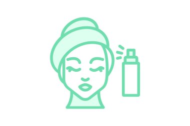 Güzellik Yapıcı simgesi, cilt bakımı, cilt bakımı, yüz bakımı, güzellik, düzenlenebilir vektör, piksel mükemmel, illüstratör ai dosyası