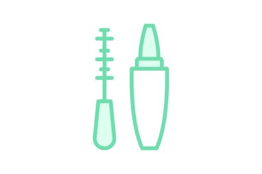 Güzellik Maskarası simgesi, rimel, makyaj, gözler, kirpikler, düzenlenebilir vektör, piksel mükemmel, illüstratör ai dosyası