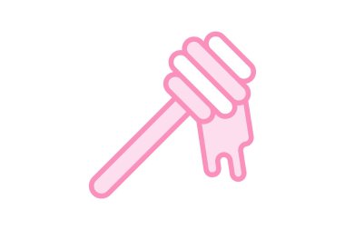 Honey Dipper simgesi, bal, dipper, mutfak, çatal, düzenlenebilir vektör, piksel mükemmel, illüstratör ai dosyası