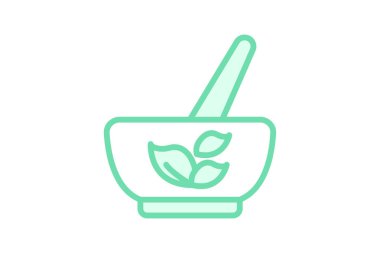 Havan ve Pestle simgesi, mutfak, araç, öğütme, ezme, düzenlenebilir vektör, piksel mükemmel, illüstratör ai dosyası