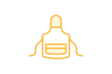 Önlük simgesi, mutfak, aşçı, aşçı, giysi, düzenlenebilir vektör, piksel mükemmel, illüstratör ai dosyası