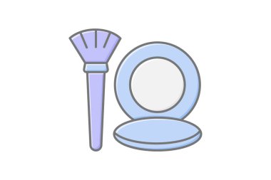 Güzellik simgesi, kızarma, makyaj, yanaklar, kozmetik, düzenlenebilir vektör, piksel mükemmel, illüstratör ai dosyası