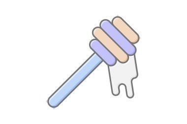 Honey Dipper simgesi, bal, dipper, mutfak, çatal, düzenlenebilir vektör, piksel mükemmel, illüstratör ai dosyası