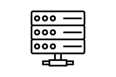 Paylaşılan Web Sunucu simgesi, ağ, sunucu, web sitesi, sunucu, düzenlenebilir vektör, piksel mükemmel, illüstratör ai dosyası