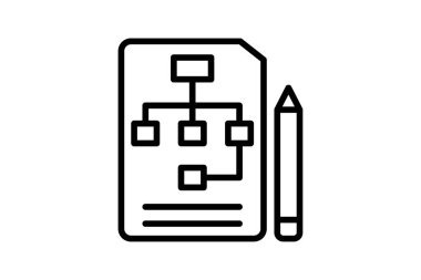 İş Şeması simgesi, şema, plan, strateji, fikir, düzenlenebilir vektör, piksel mükemmel, illüstratör ai dosyası