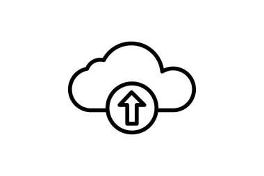 Bulut Gönderme simgesi, yükleme, gönderme, dosya, internet, düzenlenebilir vektör, piksel mükemmel, illüstratör ai dosyası