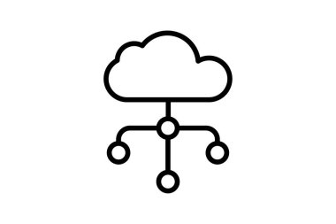 Bulut Ağı simgesi, ağ, internet, çevrimiçi, veri, düzenlenebilir vektör, piksel mükemmel, illüstratör ai dosyası