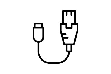 Kablo simgesi, kablo, bağlantı, internet, ağ, düzenlenebilir vektör, piksel mükemmel, illüstratör ai dosyası